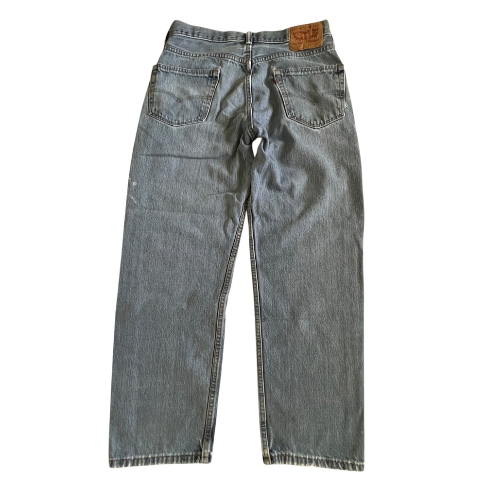 Levi's 550 Relaxed Fit Jeans Grunge Thrashed Light Wash Mens 33x30 Distressed - Picture 2 of 16